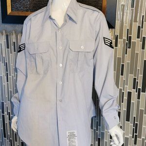Men's Short Sleeve Blues, Military 17.5X35 Size